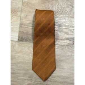 Stern‎ & Field Mens Brown Textured Stripe Polyester Neck Tie NWT VIntage 70s